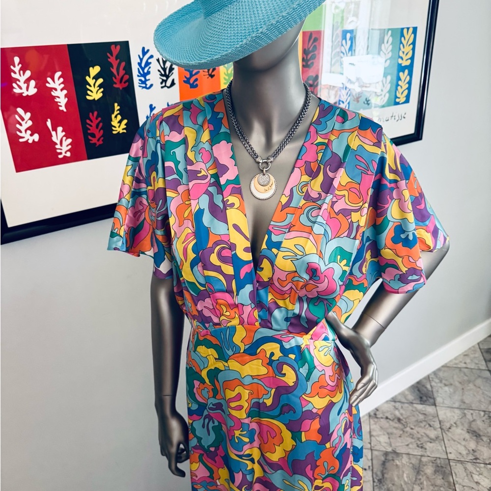 Boston Proper Multicolor Abstract Dress - Excellent Condition - Picture 7 of 16